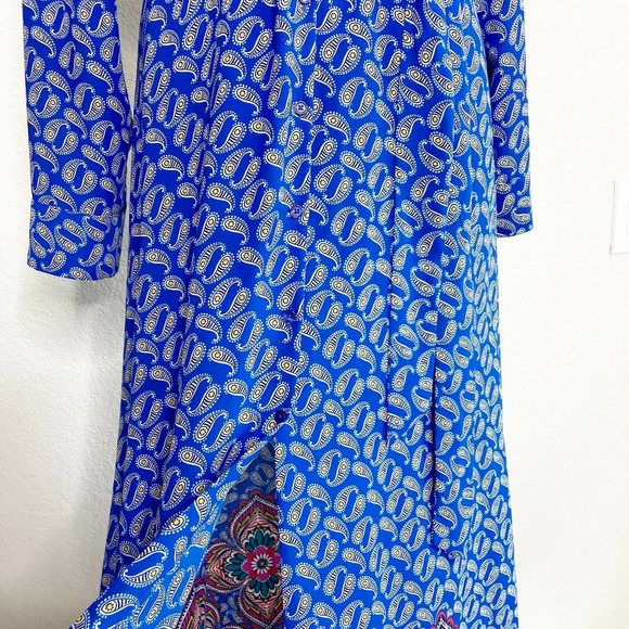 Express | Roll Tab Button Down Belted Maxi Dress - Picture 5 of 10